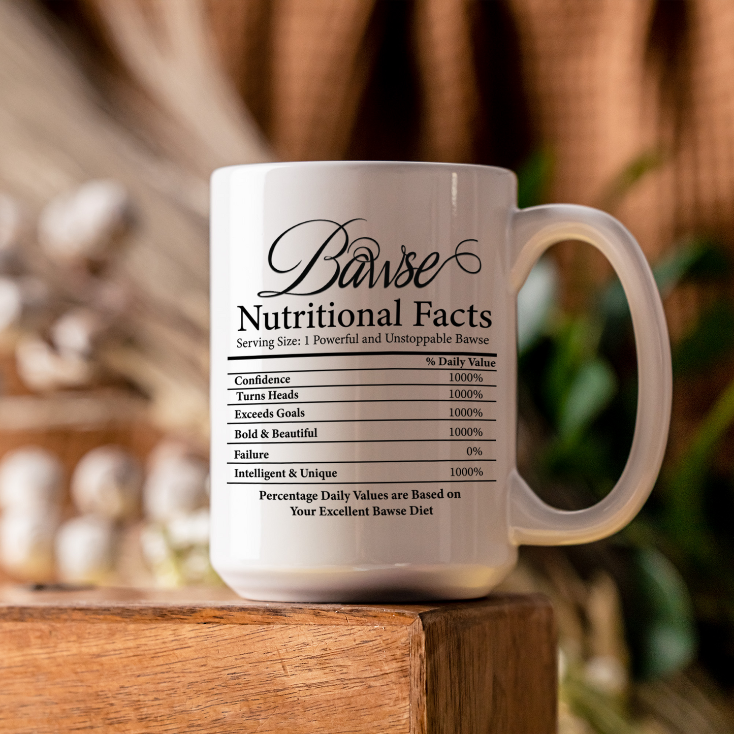 Load image into Gallery viewer, BAWSE Nutritional Facts Mug
